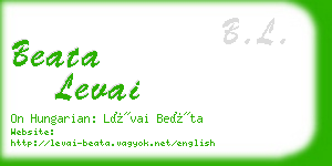 beata levai business card